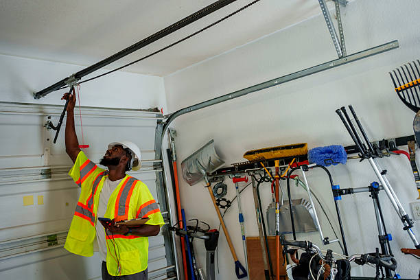 Professional Garage Door Installation technician working in Hoffman Estates, IL